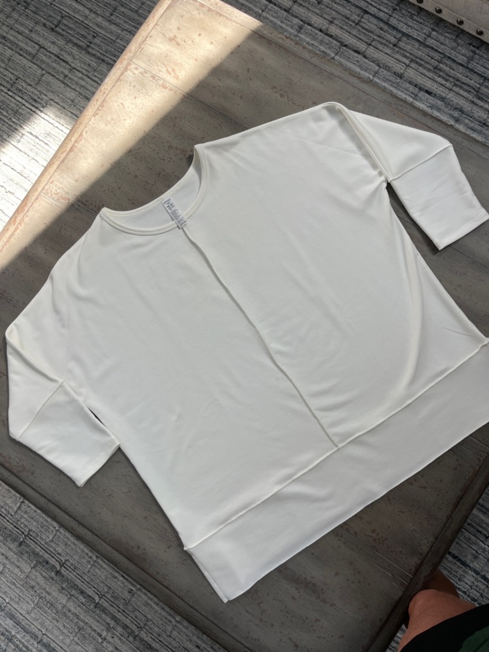 SPANX Cream White Seam-Front Relaxed shirt